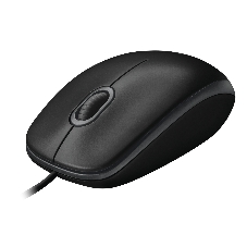 Мышь проводная Logitech B100 черный, 1000 dpi, USB, кнопки - 3