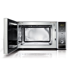 Микроволновая печь CASO MG 25 Ceramic Menu серебристый/черный, 25 л, 900 Вт, переключатели - кнопки, поворотный механизм