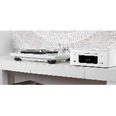 Проигрыватель винила Denon DP-400F, частично автоматический, белый