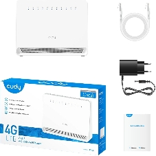 Маршрутизатор AC1200 Wi-Fi 4G LTE Cat 6 Gigabit Router, 4 10/100/1000M RJ45 Ports, Nano SIM Slot, Quectel module inside,build-in 4G LTE modem, 300Mbps at 2.4GHz + 867Mbps at 5GHz, Internal Antennas, PPTP/L2TP/OpenVPN/WireGuard VPN, DNS over Cloudflare/Google/Quad9, DDNS, SMS, Band locking, TR069, TR111, Cudy Mesh Support