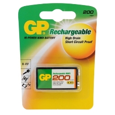 Аккумулятор GP 20R8H 9V Крона 9V NiMH 200mAh (1шт)