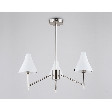 Люстра Ambrella light LH57121/3 SN/FR никель/белый матовый E14/3 max 40W D650*590