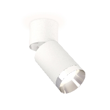 Комплект накладного поворотного светильника Ambrella light XM6312042 SWH/WH/PSL белый песок/белый/серебро полированное MR16 GU5.3 (A2220, C6312, N6132)