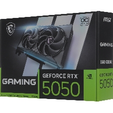 Видеокарта MSI GeForce RTX 5050 8G GAMING OC, NVIDIA RTX 5050, 8 ГБ GDDR6, 128 бит, PCI-e 5.0, 1xHDMI, 3xDP, 2647 МГц