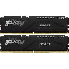 Оперативная память Kingston Fury Beast, DDR5, 16Gb (2x8Gb), 6000MHz, CL30, DIMM, с радиаторами, черный