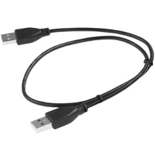 Кабель USB2.0 Cablexpert CC-USB2-AMAM-0.6M, AM/AM, экран, 28/26AWG, медь, Pro, 0.6м, черный, пакет