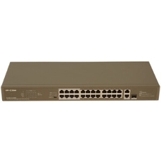 Коммутатор IP-COM F1126P-24-250W PoE неуправляемый 26-Ports 10/100 Mbps Base-TX + 1-Port 1000 Base-X SFP/24-Ports PoE (PoE бюджет 230W)