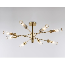 Люстра Ambrella light LH55162/8 BS/CL латунь/прозрачный E14/8 max 40W D930*330