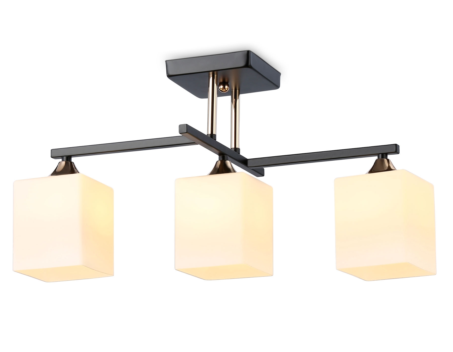 Светильник Ambrella light TR303114/3 BK/FGD/FR черный/золото/белый матовый E27/3 max 40W 490*260*290