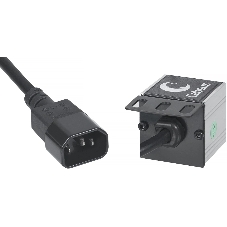 Блок силовых розеток Cabeus, Shuko х 8, вход IEC 320 C14, для шкафов, шнур 2 м, 50х490х50 мм (ВхШхГ), 10А, выключатель, черный