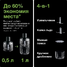 Блендер погружной Braun MQ55254MBK черный, 1000 Вт, 25 скоростей, турбо