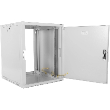 Шкаф коммутационный ЦМО (ШРН-15.500.1) настенный 15U 600x529 мм пер. дв. металл 200 кг серый 470 мм 180 град.