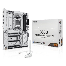 Материнская плата ASUS B850 MAX GAMING WIFI W, AM5, AMD B850, 4xDDR5, 4xSATA, 3xM.2, 1xPCIe 5.0 x16, 1xPCIe 4.0 x4, 2xPCIe 3.0 x1, 1xDisplayPort, 1xHDMI, 1x2.5Gb LAN, Wi-Fi 6E, Bluetooth 5.3, 1xUSB-C 10Gbps, 3xUSB-A 10Gbps, 2xUSB-A 5Gbps, 2xUSB-A 2.0, 3x3.5 мм, 7.1, ATX
