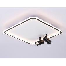 Светильник Ambrella light FL5115/1+2 WH/BK белый/черный 97W 3000K-6400K 480*480*130 (ПДУ ИК)