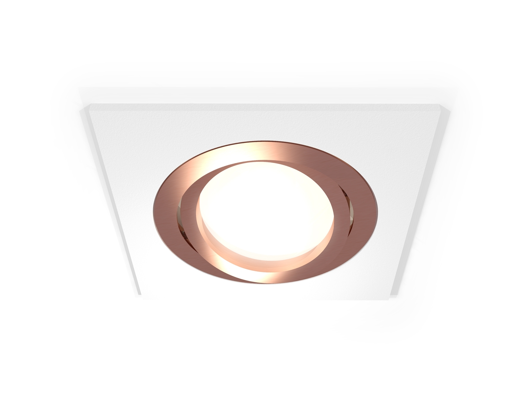 Комплект встраиваемого поворотного светильника Ambrella light XC7631084 SWH/PPG белый песок/золото розовое полированное MR16 GU5.3 (C7631, N7005)