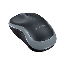 Мышь беспроводная Logitech M185 серый/черный, 1000 dpi, радиоканал, USB, кнопки - 3