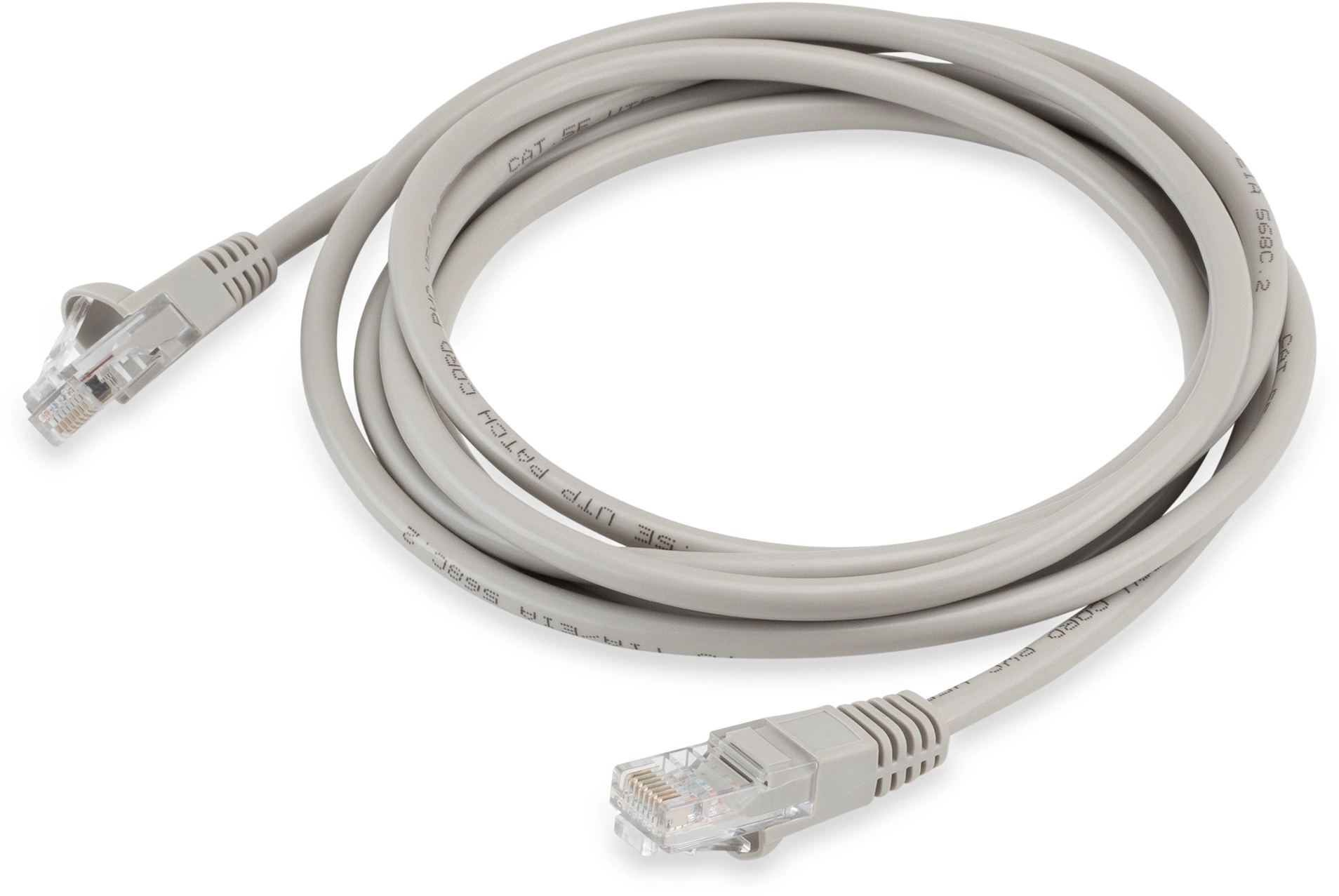 Патч-корд Buro LSZH UTP cat.5e 2м серый RJ-45 (m)-RJ-45 (m)