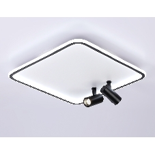 Светильник Ambrella light FL5115/1+2 WH/BK белый/черный 97W 3000K-6400K 480*480*130 (ПДУ ИК)