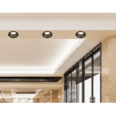 Встраиваемый точечный светильник Ambrella light TN102806 BK черный GU5.3 D81*50