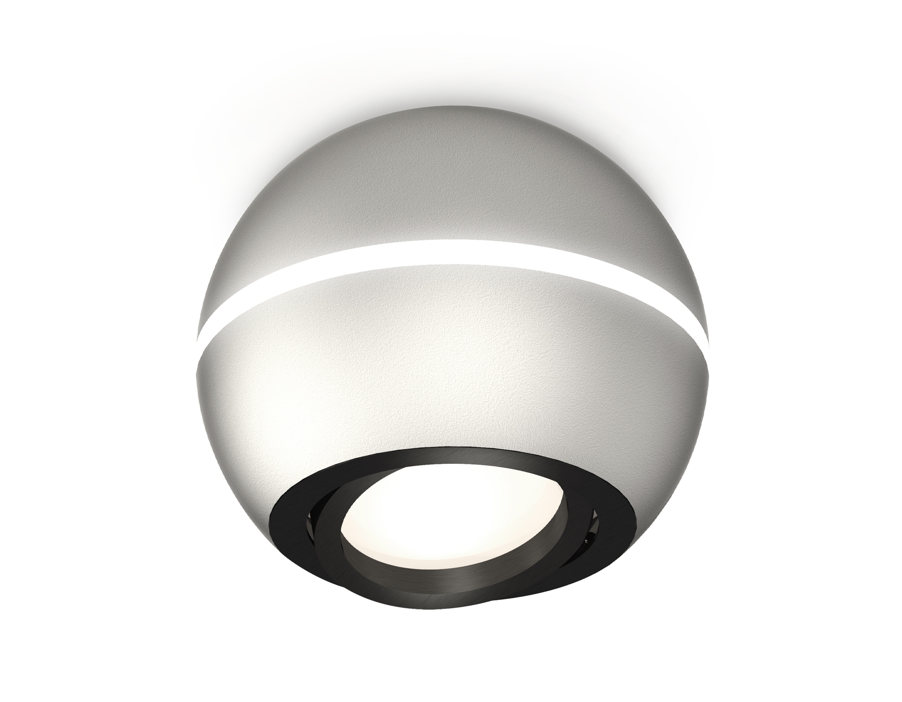 Светильник Ambrella Light XS1103010 SSL/PBK серебро песок/черный полированный MR16 GU5.3 LED 3W 4200K (C1103, N7002)