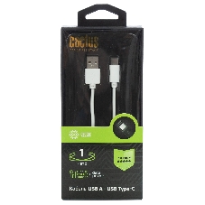 Кабель Cactus CS-USB.A.USB.C-1 USB (m)-USB Type-C (m) 1м белый блистер Кабель Cactus CS-USB.A.USB.C-1 USB (m)-USB Type-C (m) 1м белый блистер