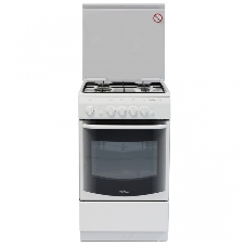 Плита газовая De Luxe 5040.44Г (КР) ЧР белый, конфорок 4 шт, духовка 46 л, 50 см x 85 см x 50 см