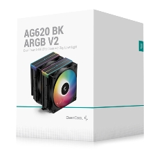 Кулер для процессора DEEPCOOL AG620 BK ARGB V2 черный 120мм алюминий+медь 1850rpm 29.4db 4-pin 260W 157мм