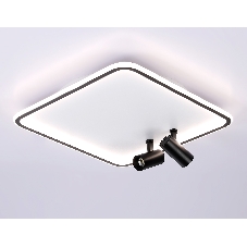 Светильник Ambrella light FL5115/1+2 WH/BK белый/черный 97W 3000K-6400K 480*480*130 (ПДУ ИК)
