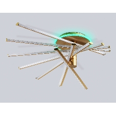 Потолочный светодиодный светильник Ambrella light FL6244 GD золото 125W 3000K-6400K+RGB 900*750*230 (ПДУ ИК)