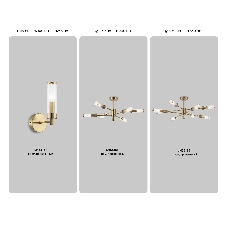 Настенный светильник Ambrella light LH55164 BS/CL латунь/прозрачный E14 max 40W 155*100*245