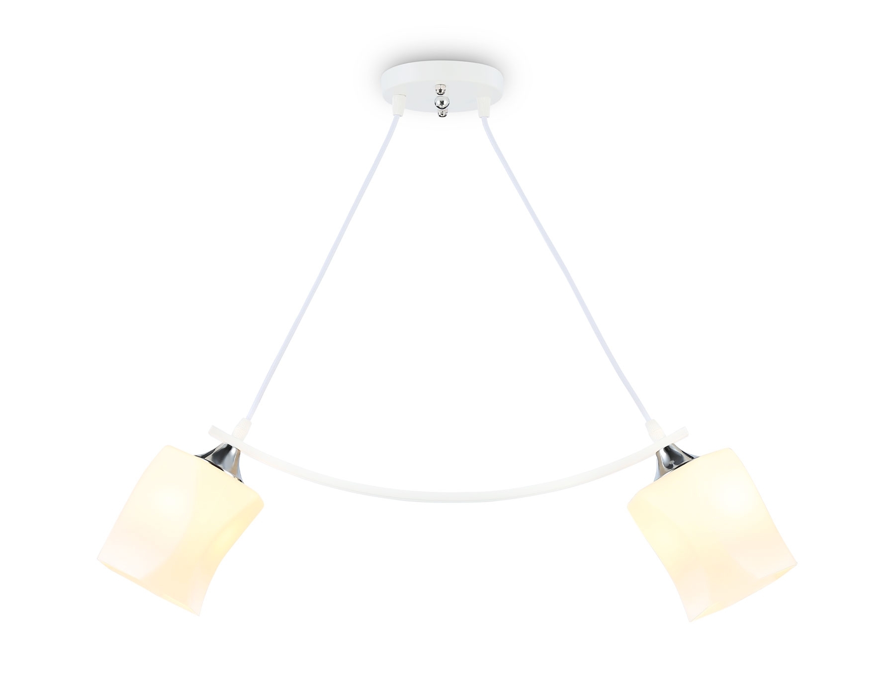 Светильник Ambrella light TR303154/2 WH/CH/FR белый/хром/белый матовый E27/2 max 40W 640*115*410