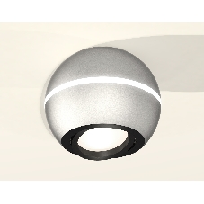 Светильник Ambrella Light XS1103010 SSL/PBK серебро песок/черный полированный MR16 GU5.3 LED 3W 4200K (C1103, N7002)