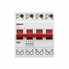 Переключатель трехпозиционный 4п 63А Basic EKF tps-4-63
