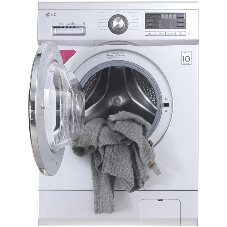 Стиральная машина LG F1296TD4 серебристый, загрузка фронтальная 8 кг, 1200 об/мин, класс: А