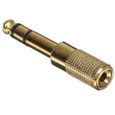 Аудио переходник Cablexpert A-63M-35F, Jack6.3(M) на Jack3.5(F) стерео, золотой, пакет