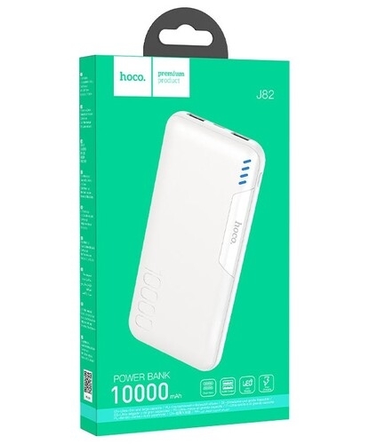 Портативный аккумулятор 10000mAh 2USB+1Type-C+1Micro USB 2.0A Hoco J158A (White)