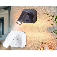 Настенный светодиодный светильник Ambrella light FW283 SCF кофе песок LED 4200K 3W 66*66*65
