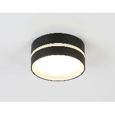 Светильник Ambrella light TN5389 SBK/FR черный песок/белый матовый GX53 IP44 D85*41