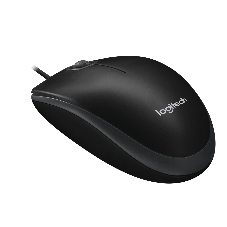 Мышь проводная Logitech B100 черный, 1000 dpi, USB, кнопки - 3