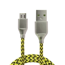 Кабель USB ACD-Titan Type-C ~ USB-A Нейлон, 1м, желто-черный