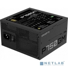 Блок питания Gigabyte P750GM (GP-P750GM), 750Вт, 80 PLUS Gold, 120мм, модульный, черный