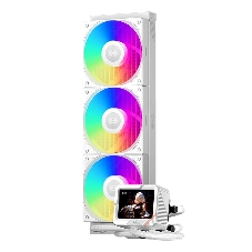 Система охлаждения PCCooler GT360 ARGb Display WH (310W, 360мм, LED temp., белый, ARGb/Fans: 3x120мм, 99CFM, 41.5dBA, 3000RPM/Pump 15dBA, 2600RPM, Rad thickness 27мм/S: 1851, 1700, 1200, 115X, AM5, AM4)