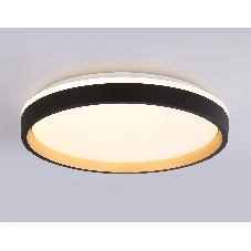 Светодиодный светильник RGB Ambrella light FZ610 BK/GD черный/золото IP20 66W 3000K-6500K+RGB D490*85 (ПДУ ИК)