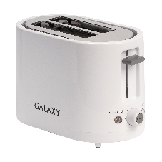 Тостер Galaxy Line GL 2908 белый, 800 Вт, 2 слота