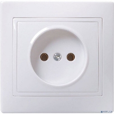 Розетка 1-м СП Кварта 10А IP20 без заземл. бел. IEK ERK13-K01-10-DM