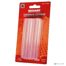 Клеевые стержни Rexant, Ø7 мм, 100 мм, прозрачные, 12 шт., блистер