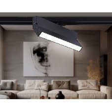Трековый однофазный светодиодный светильник Ambrella light GL6808 BK черный LED 12W 4200K 230*22*87