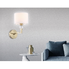 Настенный светильник Ambrella light LH71135 BS/WH латунь/белый E14 max 40W 220*140*250