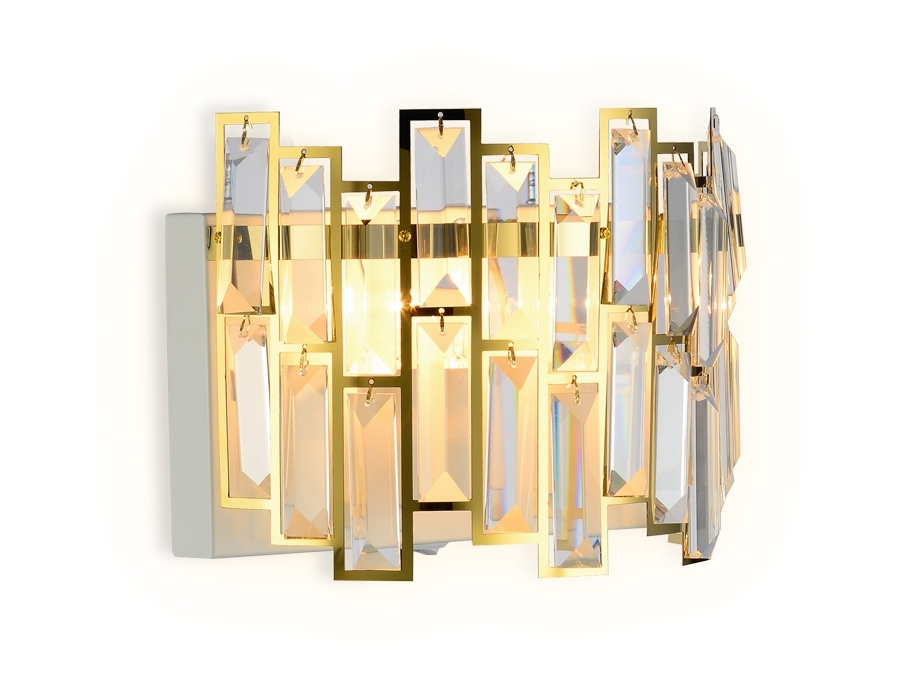 Светильник Ambrella light TR5055 GD/WH/CL золото/белый/прозрачный E14/2 max 40W 250*200*140
