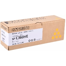 Картридж лазерный Ricoh SP C360HE желтый для SP C360DNw/SP C360SNw/SP C360SFNw/SP C361SFNw 6000 страниц.